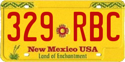 NM license plate 329RBC
