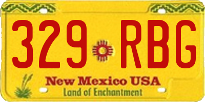 NM license plate 329RBG