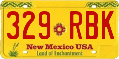 NM license plate 329RBK