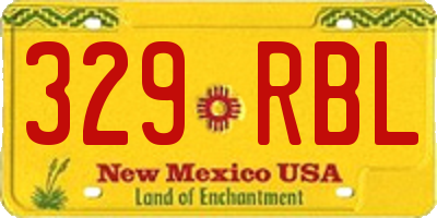 NM license plate 329RBL