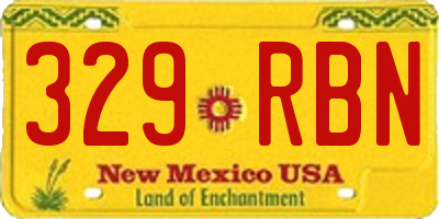 NM license plate 329RBN