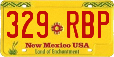 NM license plate 329RBP