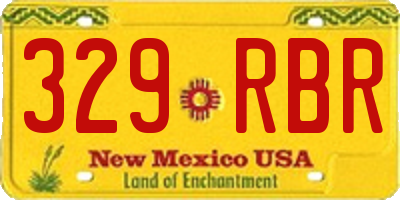 NM license plate 329RBR