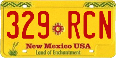 NM license plate 329RCN