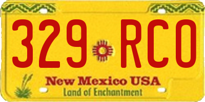 NM license plate 329RCO