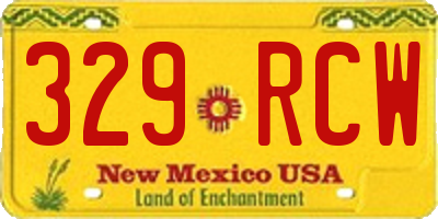 NM license plate 329RCW