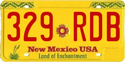 NM license plate 329RDB