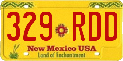 NM license plate 329RDD