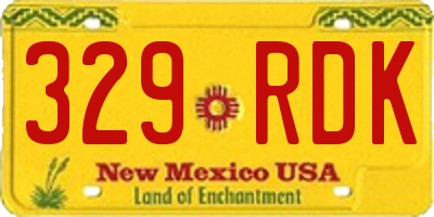NM license plate 329RDK