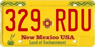 NM license plate 329RDU
