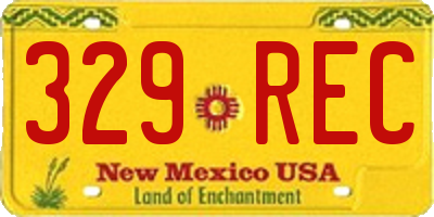 NM license plate 329REC