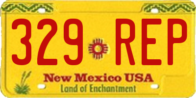 NM license plate 329REP