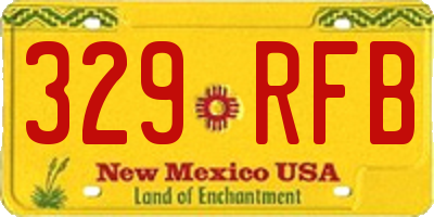 NM license plate 329RFB