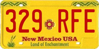 NM license plate 329RFE