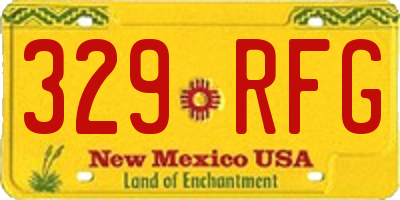 NM license plate 329RFG