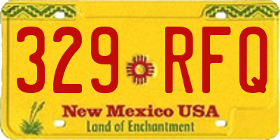 NM license plate 329RFQ