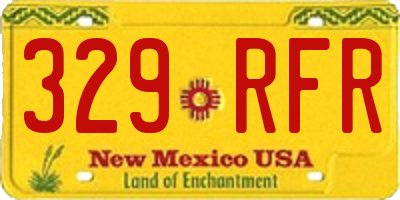 NM license plate 329RFR