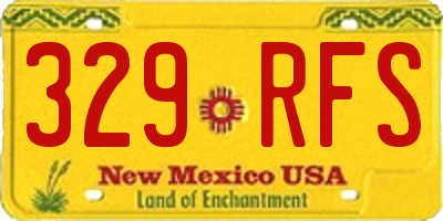 NM license plate 329RFS