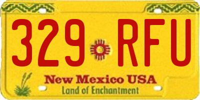 NM license plate 329RFU