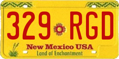 NM license plate 329RGD