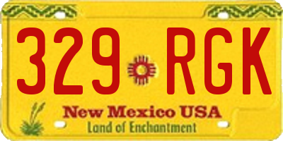 NM license plate 329RGK