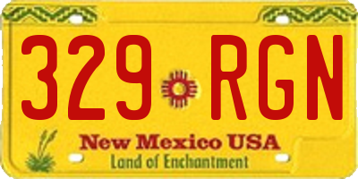 NM license plate 329RGN