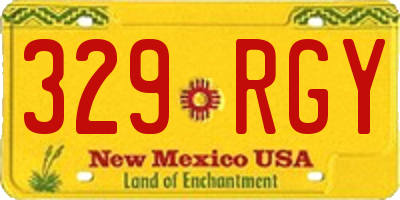 NM license plate 329RGY