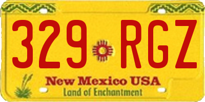NM license plate 329RGZ