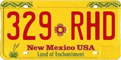 NM license plate 329RHD