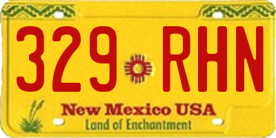 NM license plate 329RHN