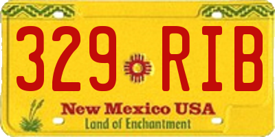 NM license plate 329RIB