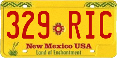 NM license plate 329RIC