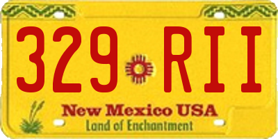 NM license plate 329RII
