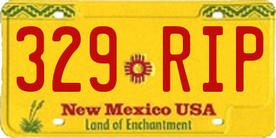 NM license plate 329RIP