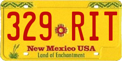 NM license plate 329RIT