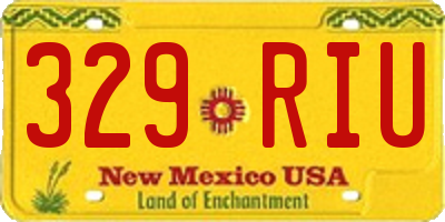 NM license plate 329RIU