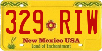 NM license plate 329RIW