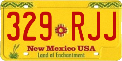 NM license plate 329RJJ