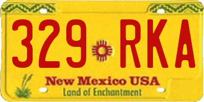 NM license plate 329RKA