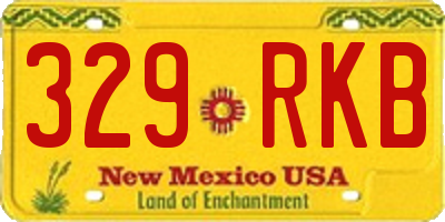 NM license plate 329RKB