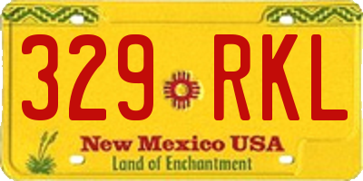 NM license plate 329RKL