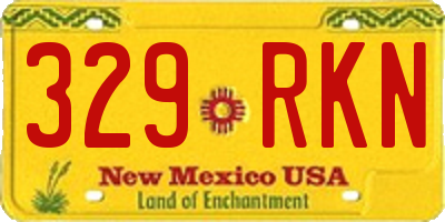 NM license plate 329RKN