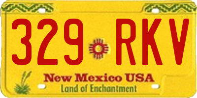NM license plate 329RKV