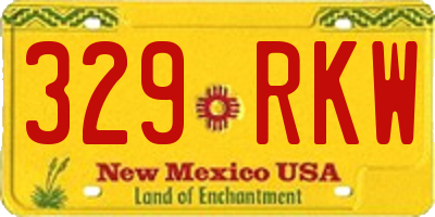 NM license plate 329RKW