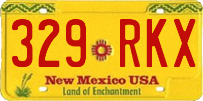 NM license plate 329RKX
