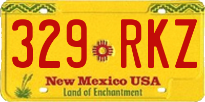 NM license plate 329RKZ