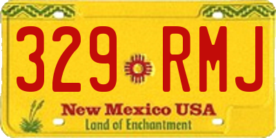 NM license plate 329RMJ