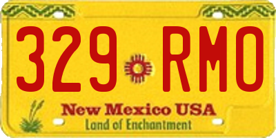 NM license plate 329RMO