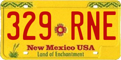 NM license plate 329RNE