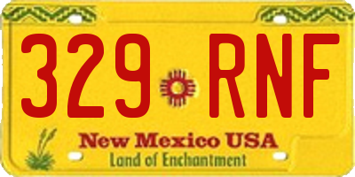 NM license plate 329RNF